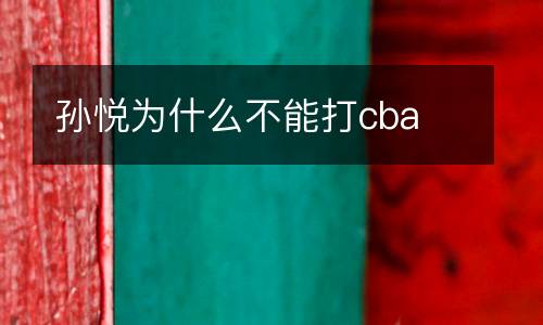 孫悅為什么不能打cba