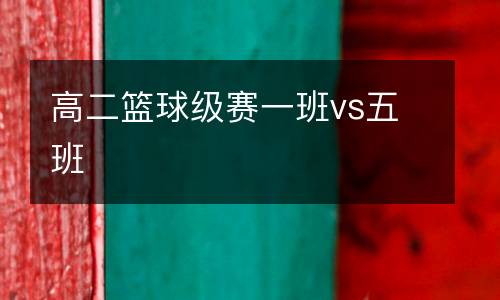 高二籃球級(jí)賽一班vs五班